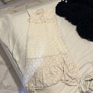 Strapless Beige maxi dress